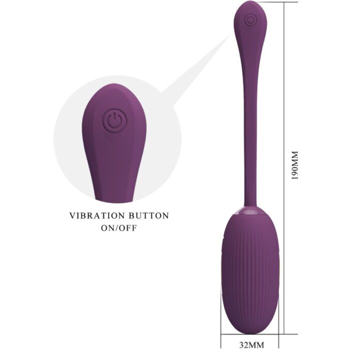PRETTY LOVE - DOREEN HUEVO VIBRADOR RECARGABLE LILA - CandyHot - Foto 4