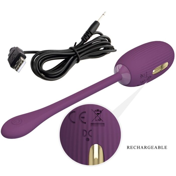PRETTY LOVE - DOREEN HUEVO VIBRADOR RECARGABLE LILA - CandyHot - Foto 6