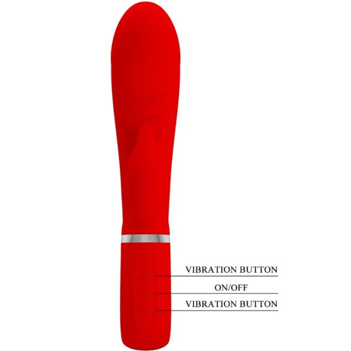 PRETTY LOVE - PRESCOTT VIBRADOR PUNTO G MULTIFUNCIÓN ROJO - CandyHot - Foto 6