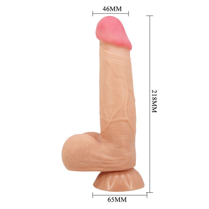 PRETTY LOVE - SLIDING SKIN SERIES DILDO REALÍSTICO CON VENTOSA PIEL DESLIZANTE 21.8 CM - CandyHot - Foto 3