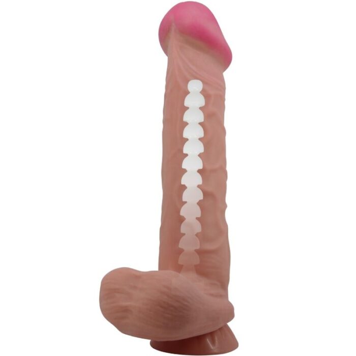 PRETTY LOVE - SLIDING SKIN SERIES DILDO REALÍSTICO CON VENTOSA PIEL DESLIZANTE MORENO 26 CM - CandyHot - Foto 5