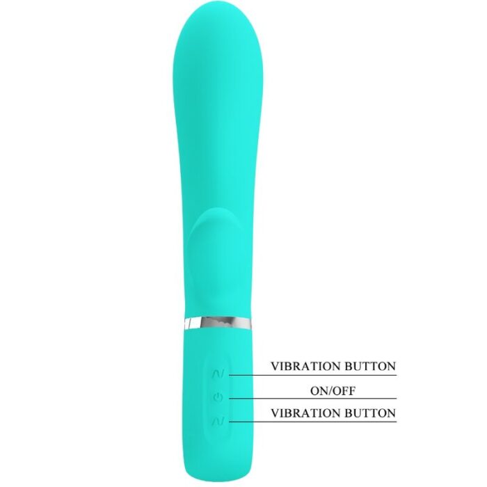 PRETTY LOVE - THOMAS VIBRADOR PUNTO G MULTIFUNCIÓN VERDE AGUA - CandyHot - Foto 6