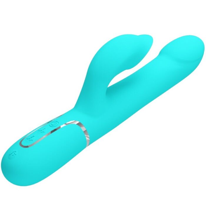 PRETTY LOVE - VIBRADOR RABBIT PERLAS VERDE AGUA - CandyHot - Foto 3