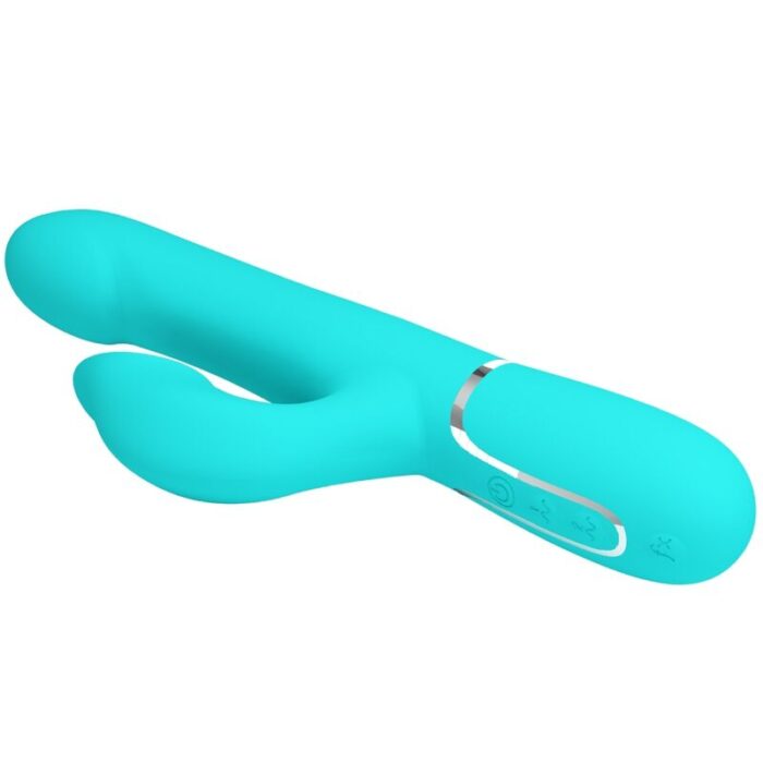 PRETTY LOVE - VIBRADOR RABBIT PERLAS VERDE AGUA - CandyHot - Foto 6