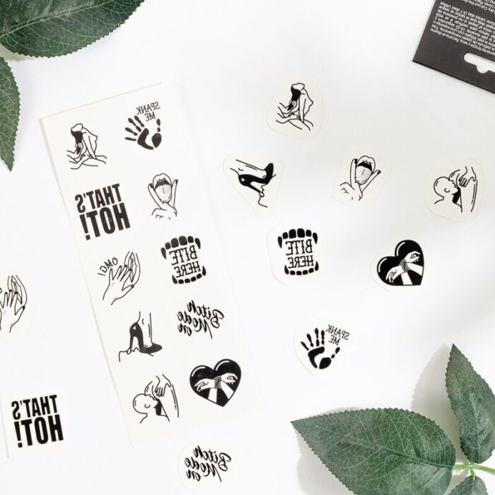 SECRET PLAY - SET DE 10 TATTOOS TEMPORALES KINKY COLLECTION - CandyHot - Foto 3