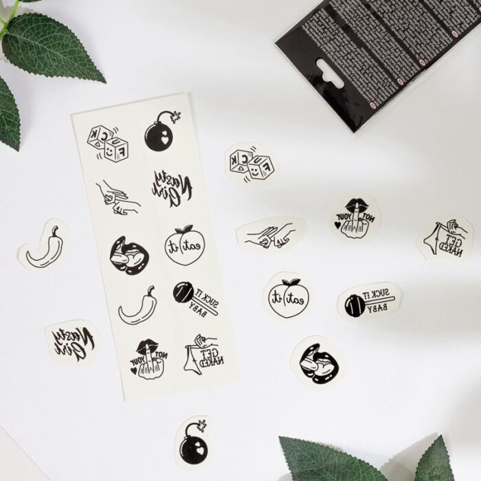 SECRET PLAY - SET DE 10 TATTOOS TEMPORALES SPICY COLLECTION - CandyHot - Foto 3