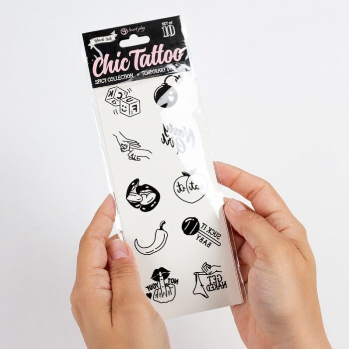 SECRET PLAY - SET DE 10 TATTOOS TEMPORALES SPICY COLLECTION - CandyHot - Foto 4