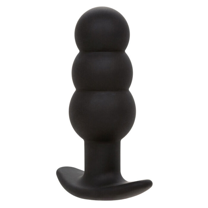 CALEXOTICS - ROCK BOTTOM PLUG ANAL CON CUENTAS 10 VIBRACIONES SILICONA NEGRO - CandyHot - Foto 2