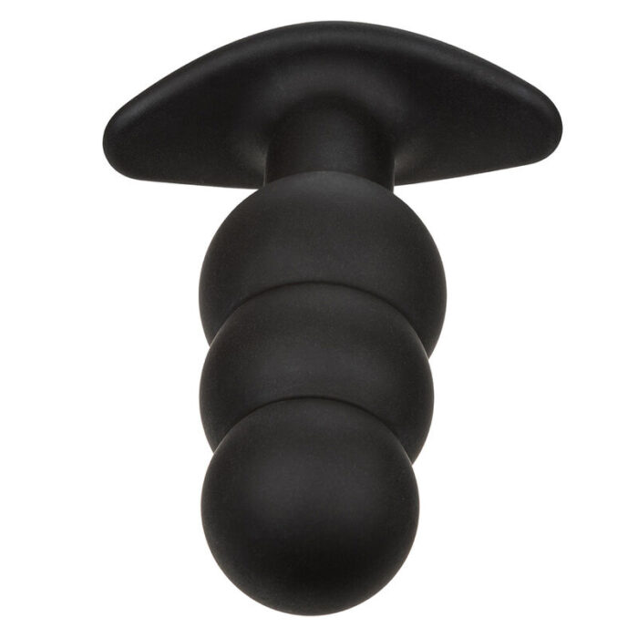 CALEXOTICS - ROCK BOTTOM PLUG ANAL CON CUENTAS 10 VIBRACIONES SILICONA NEGRO - CandyHot - Foto 5