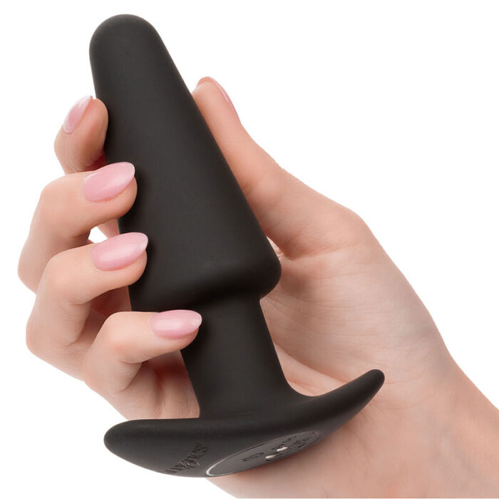 CALEXOTICS - ROCK BOTTOM PLUG ANAL CÓNICO 10 VIBRACIONES SILICONA NEGRO - CandyHot - Foto 6