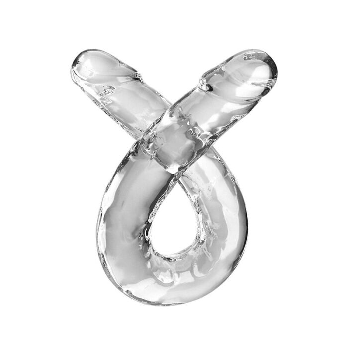 KING COCK - DOUBLE TROUBLE DILDO DOBLE 46 CM TRANSPARENTE - CandyHot - Foto 1