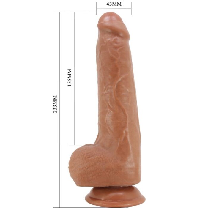 PRETTY LOVE - DRACO DILDO REALÍSTICO 23 CM MODELO 2 NATURAL - CandyHot - Foto 5