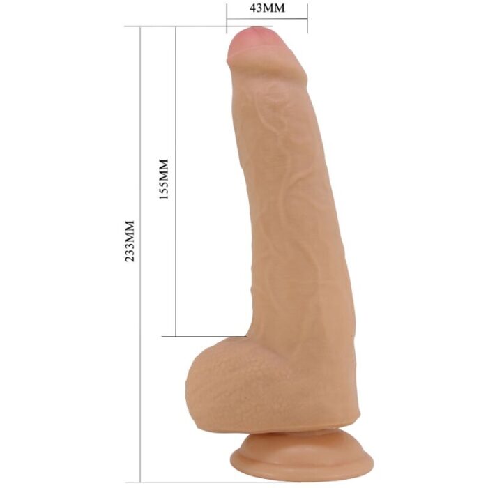 PRETTY LOVE - DRACO DILDO REALÍSTICO 23 CM NATURAL - CandyHot - Foto 5