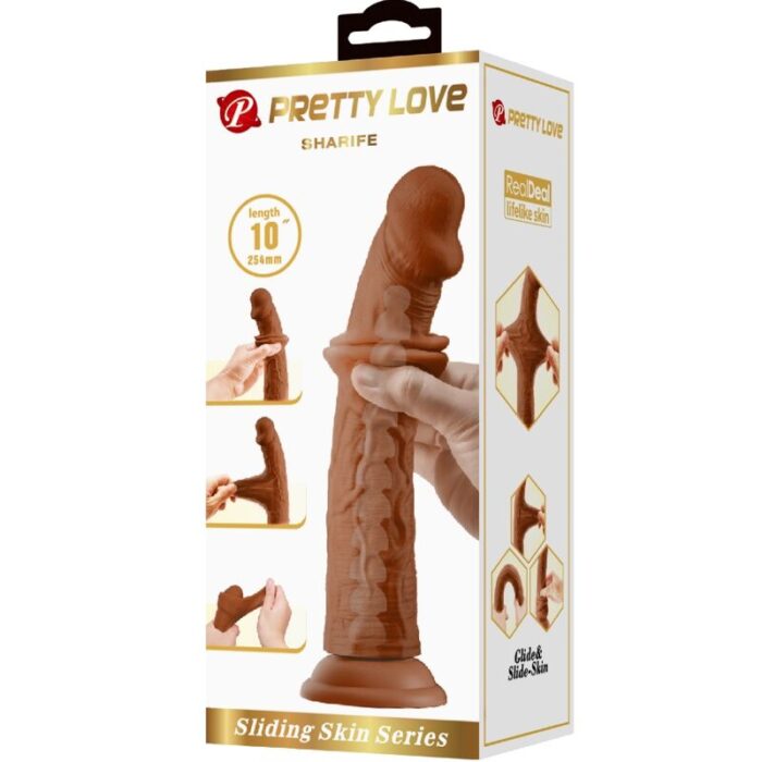PRETTY LOVE - SHARIFE DILDO REALÍSTICO 25 CM MULATO - CandyHot - Foto 6