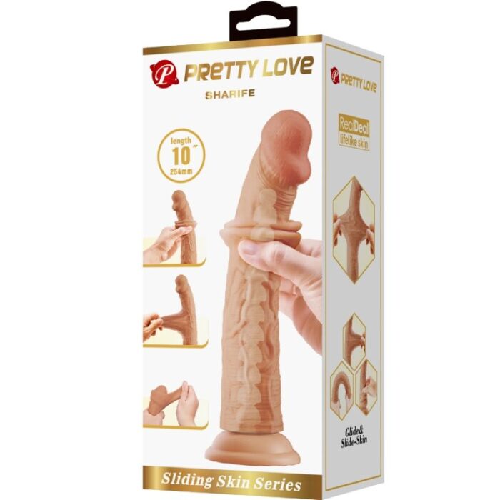 PRETTY LOVE - SHARIFE DILDO REALÍSTICO 25 CM NATURAL - CandyHot - Foto 6