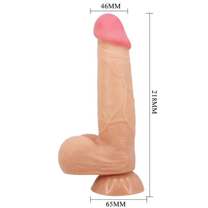 PRETTY LOVE - SLIDING SKIN SERIES DILDO REALÍSTICO CON VENTOSA PIEL DESLIZANTE CONTROL REMOTO  NATURAL 21.8 CM - CandyHot - Foto 4
