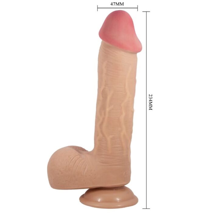 PRETTY LOVE - SLIDING SKIN SERIES DILDO REALÍSTICO CON VENTOSA PIEL DESLIZANTE NATURAL 23.4 CM - CandyHot - Foto 4