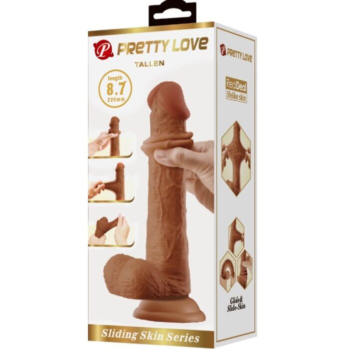 PRETTY LOVE - TALLEN DILDO REALÍSTICO 22 CM MULATO - CandyHot - Foto 6