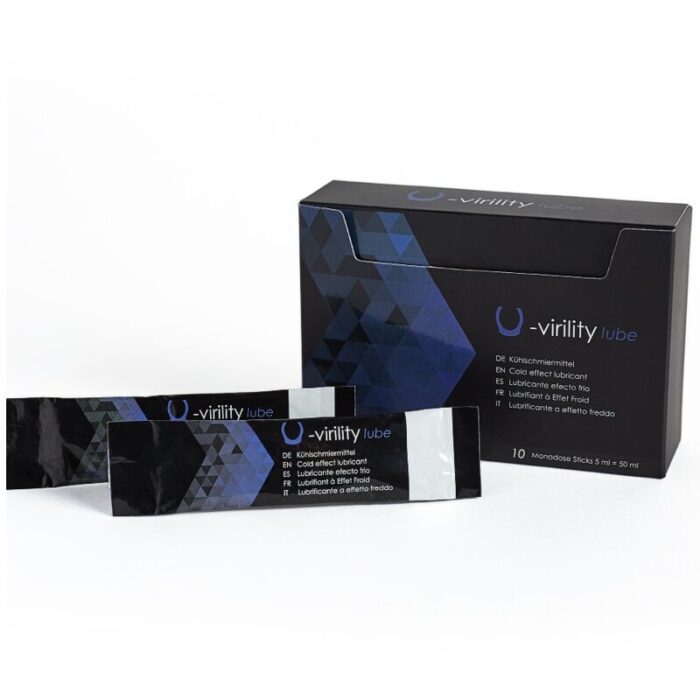 500 COSMETICS - U-VIRILITY LUBE LUBRICANTE EFECTO FRIO 10 X 5 ML - CandyHot - Foto 1