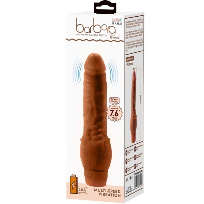 BAILE - BARBARA VIBRADOR REALÍSTICO 19.5 CM MULATO - CandyHot - Foto 6