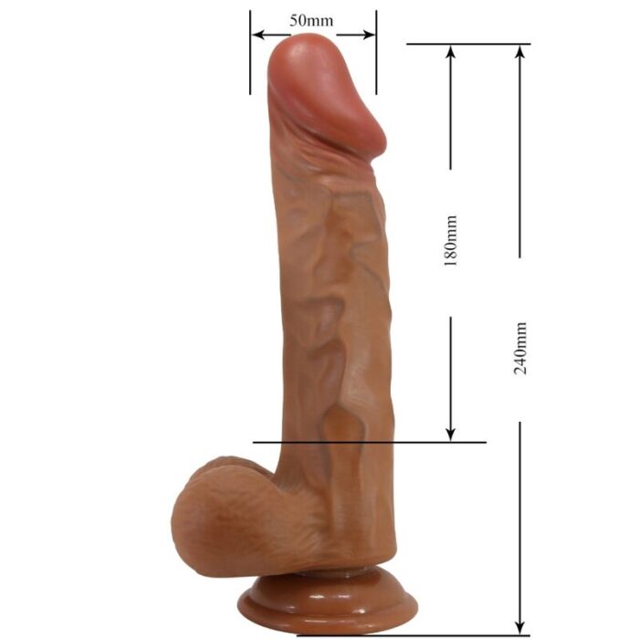 BAILE - BURAQ DILDO REALÍSTICO 24 CM NATURAL - CandyHot - Foto 5