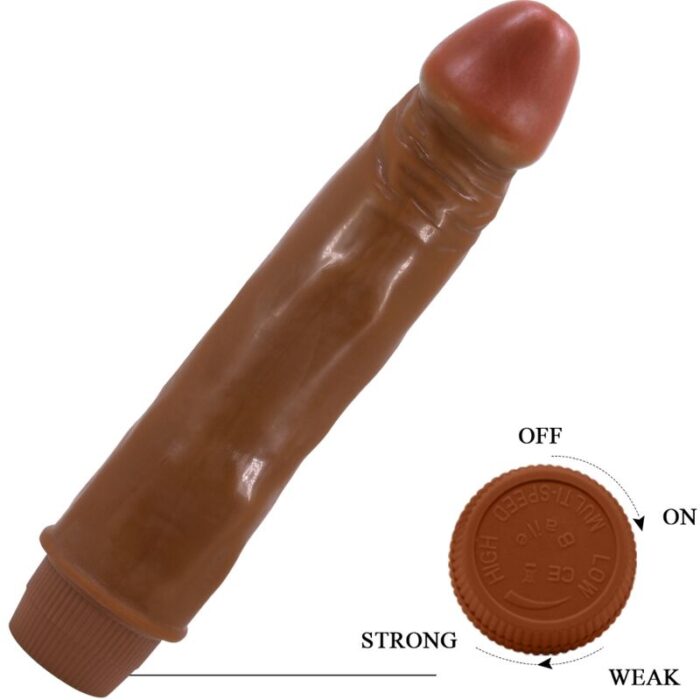 BAILE - DWARF VIBRADOR REALÍSTICO 21 CM MULATO - CandyHot - Foto 5