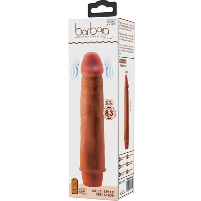 BAILE - DWARF VIBRADOR REALÍSTICO 21 CM MULATO - CandyHot - Foto 6