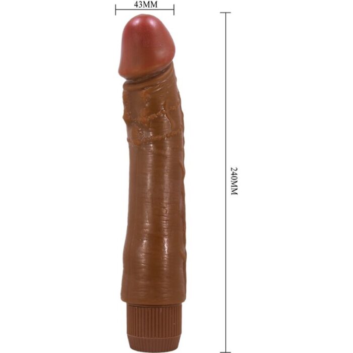 BAILE - DYBBUK VIBRADOR REALÍSTICO 24 CM MULATO - CandyHot - Foto 4