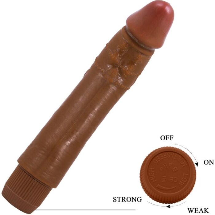 BAILE - DYBBUK VIBRADOR REALÍSTICO 24 CM MULATO - CandyHot - Foto 5