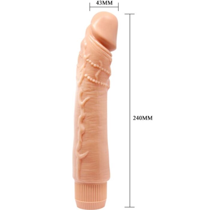 BAILE - DYBBUK VIBRADOR REALÍSTICO 24 CM NATURAL - CandyHot - Foto 4