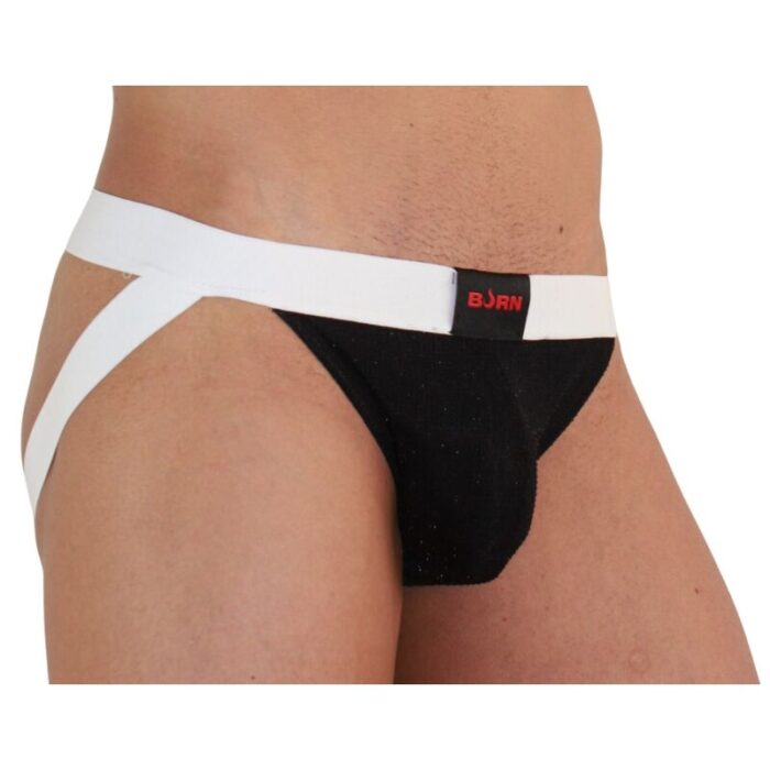 BURN - 004 JOCK BRILLANTE NEGRO / BLANCO XL - CandyHot - Foto 2