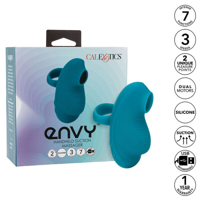 CALEXOTICS - ENVY MASAJEADOR DE BOLA RODANTE 7 VIBRACIONES AZUL - CandyHot - Foto 1