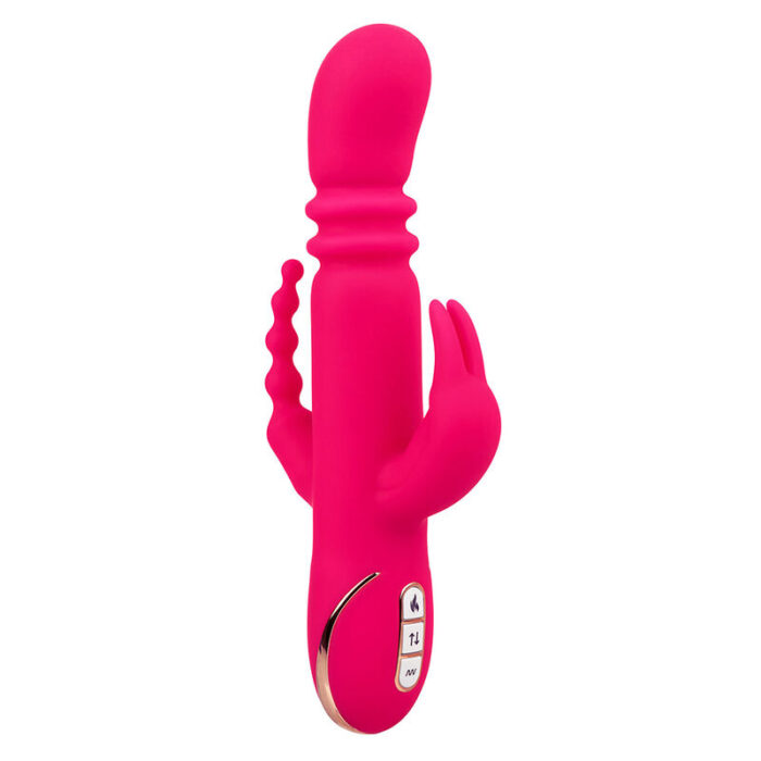 CALEXOTICS - JACK FANTASY TRIPLE VIBRADOR CALENTABLE RABBIT ROSA - CandyHot - Foto 2
