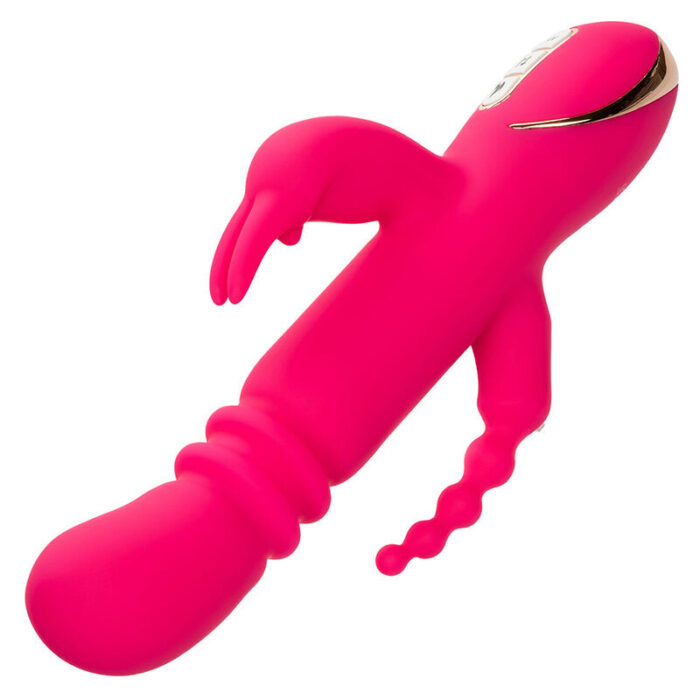 CALEXOTICS - JACK FANTASY TRIPLE VIBRADOR CALENTABLE RABBIT ROSA - CandyHot - Foto 5