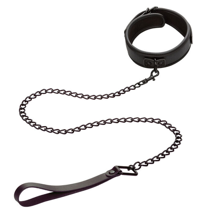 CALEXOTICS - NOCTURNAL COLLAR Y CORREA CUERO AJUSTABLE NEGRO - CandyHot - Foto 2