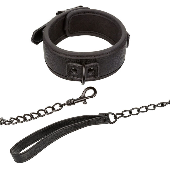 CALEXOTICS - NOCTURNAL COLLAR Y CORREA CUERO AJUSTABLE NEGRO - CandyHot - Foto 3