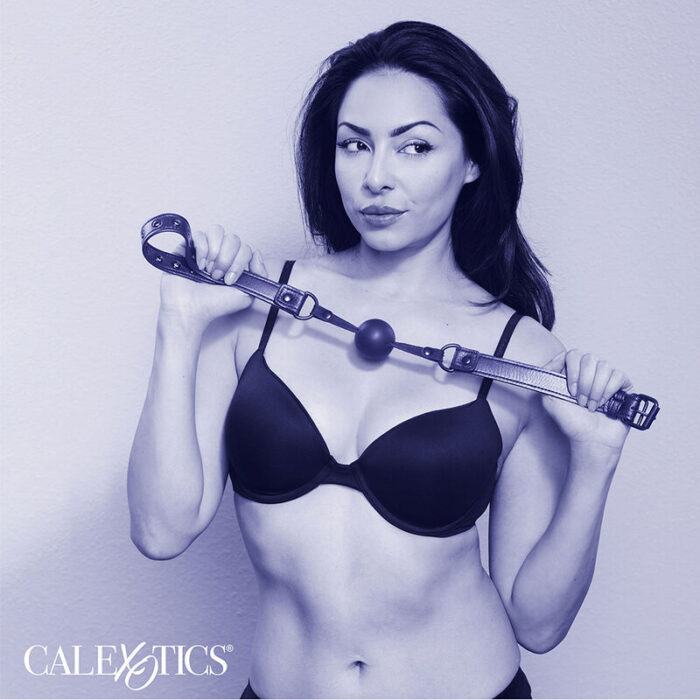 CALEXOTICS - NOCTURNAL MORDAZA DE BOLA SILICONA NEGRO - CandyHot - Foto 5