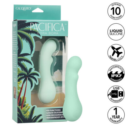 CALEXOTICS - PACIFICA BORA BORA ESTIMULADOR PUNTO G 10 VIBRACIONES AQUA - CandyHot - Foto 1