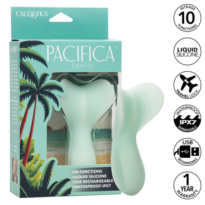 CALEXOTICS - PACIFICA TAHITI ESTIMULADOR 10 FUNCIONES AQUA - CandyHot - Foto 1
