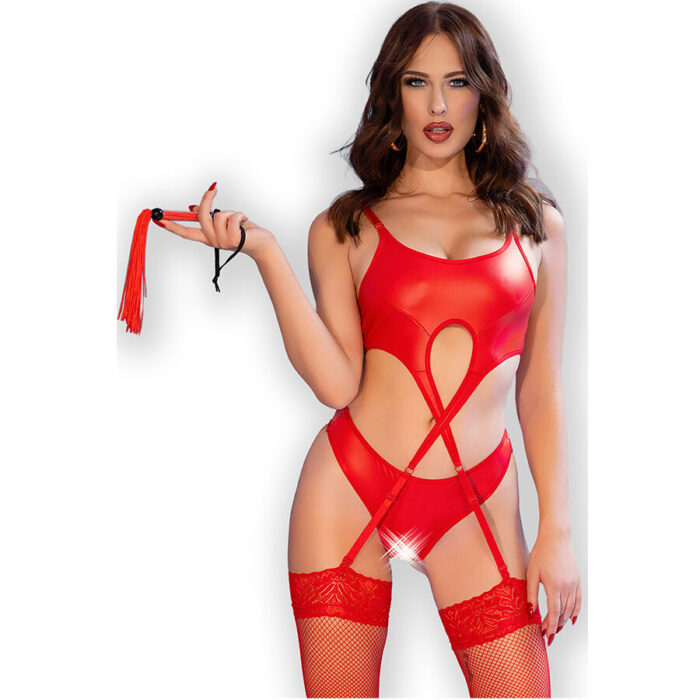 CHILIROSE - CR 4625 SET CUATRO PIEZAS CROTCHLESS ROJO L - CandyHot - Foto 1