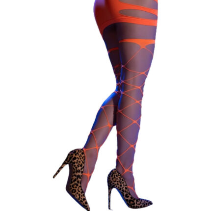 CHILIROSE - CR 4706 MEDIAS CABARET NARANJA S/M - CandyHot - Foto 2
