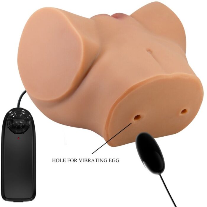 CRAZY BULL - EMILIA TRASERO VIBRADOR CON VAGINA Y ANO REALÍSTICO NATURAL CONTROL REMOTO - CandyHot - Foto 6