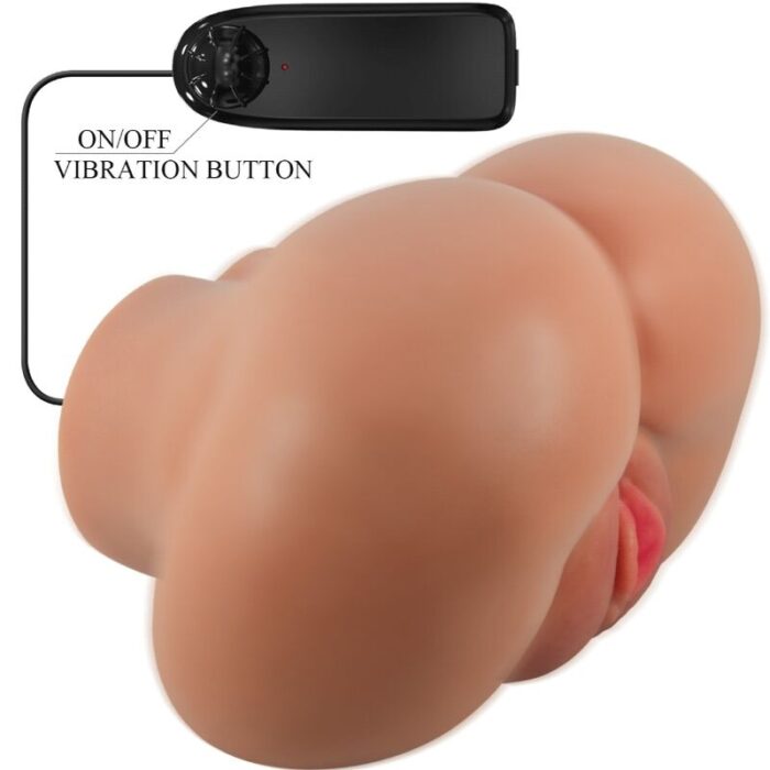 CRAZY BULL - LUNA TRASERO VIBRADOR CON VAGINA Y ANO REALÍSTICO NATURAL CONTROL REMOTO - CandyHot - Foto 5