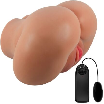 CRAZY BULL - LUNA TRASERO VIBRADOR CON VAGINA Y ANO REALÍSTICO NATURAL CONTROL REMOTO - CandyHot - Foto 1