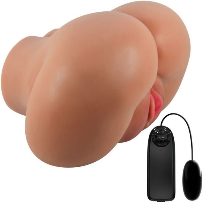 CRAZY BULL - LUNA TRASERO VIBRADOR CON VAGINA Y ANO REALÍSTICO NATURAL CONTROL REMOTO - CandyHot - Foto 1