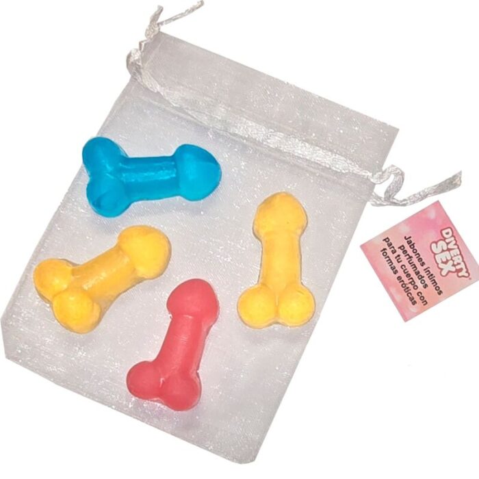 DIABLO PICANTE - 4 MINI JABONES PERFUMADOS FORMA PENE - CandyHot - Foto 1