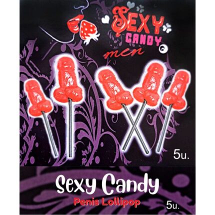 DIABLO PICANTE - CAJA 5 PIRULETAS FORMA PENE CEREZA - CandyHot - Foto 1