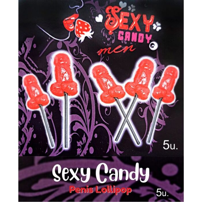 DIABLO PICANTE - CAJA 5 PIRULETAS FORMA PENE CEREZA - CandyHot - Foto 1