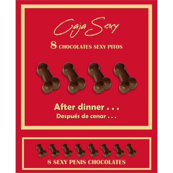 DIABLO PICANTE - CAJA 8 CHOCOLATINAS FORMA PENE - CandyHot - Foto 1
