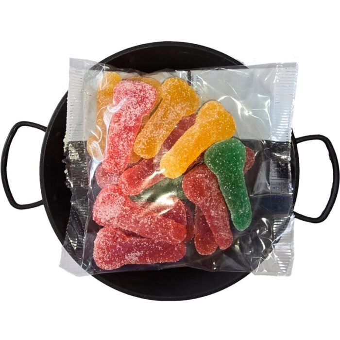 DIABLO PICANTE - CARAMELOS CON AZÚCAR MASTICABLES FORMA PENE DIFERENTES SABORES - CandyHot - Foto 1